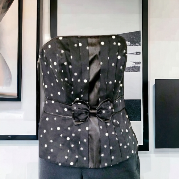 White house black market strapless corset blouse size 0 - Picture 3 of 8